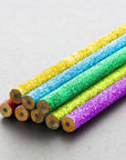 Metallic Glitter Wood Pencil w/ Eraser (8/Pack)