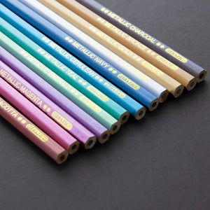 12 Metallic Colored Pencils