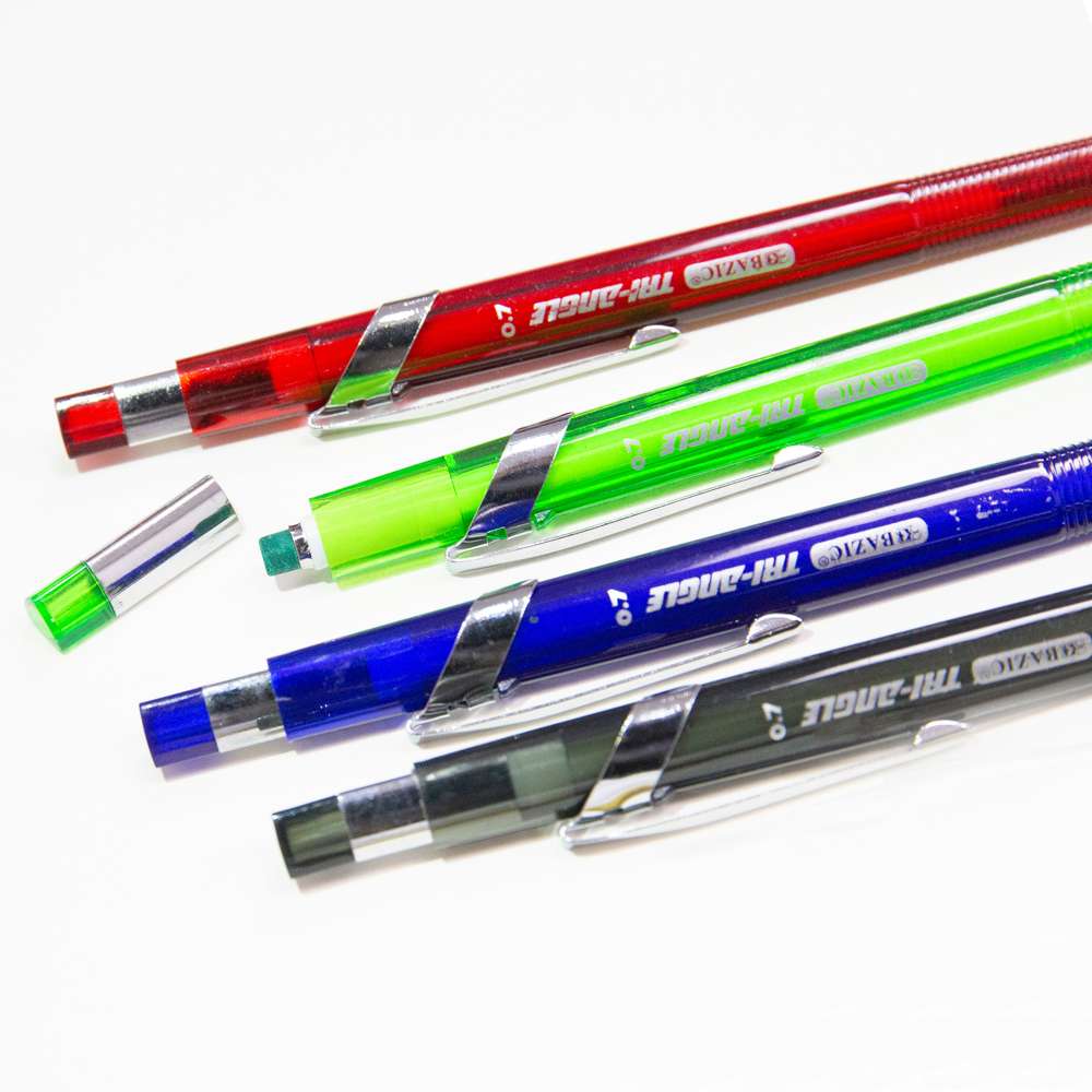 Tri-Angle 0.7 mm Mechanical Pencil w/ Ceramics High-Quality Lead