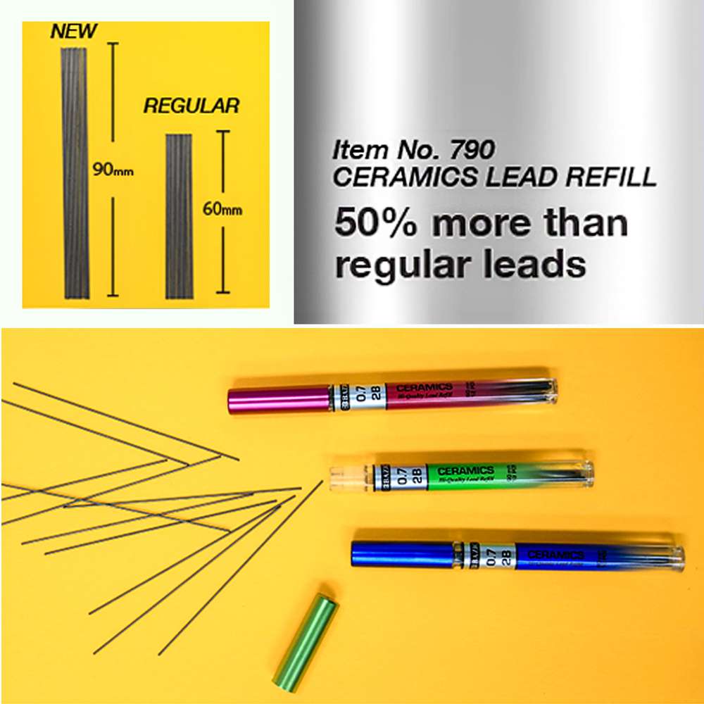 12 Ct. 0.7 mm XL Ceramics High-Quality Mechanical Pencil Lead (3/Pack)