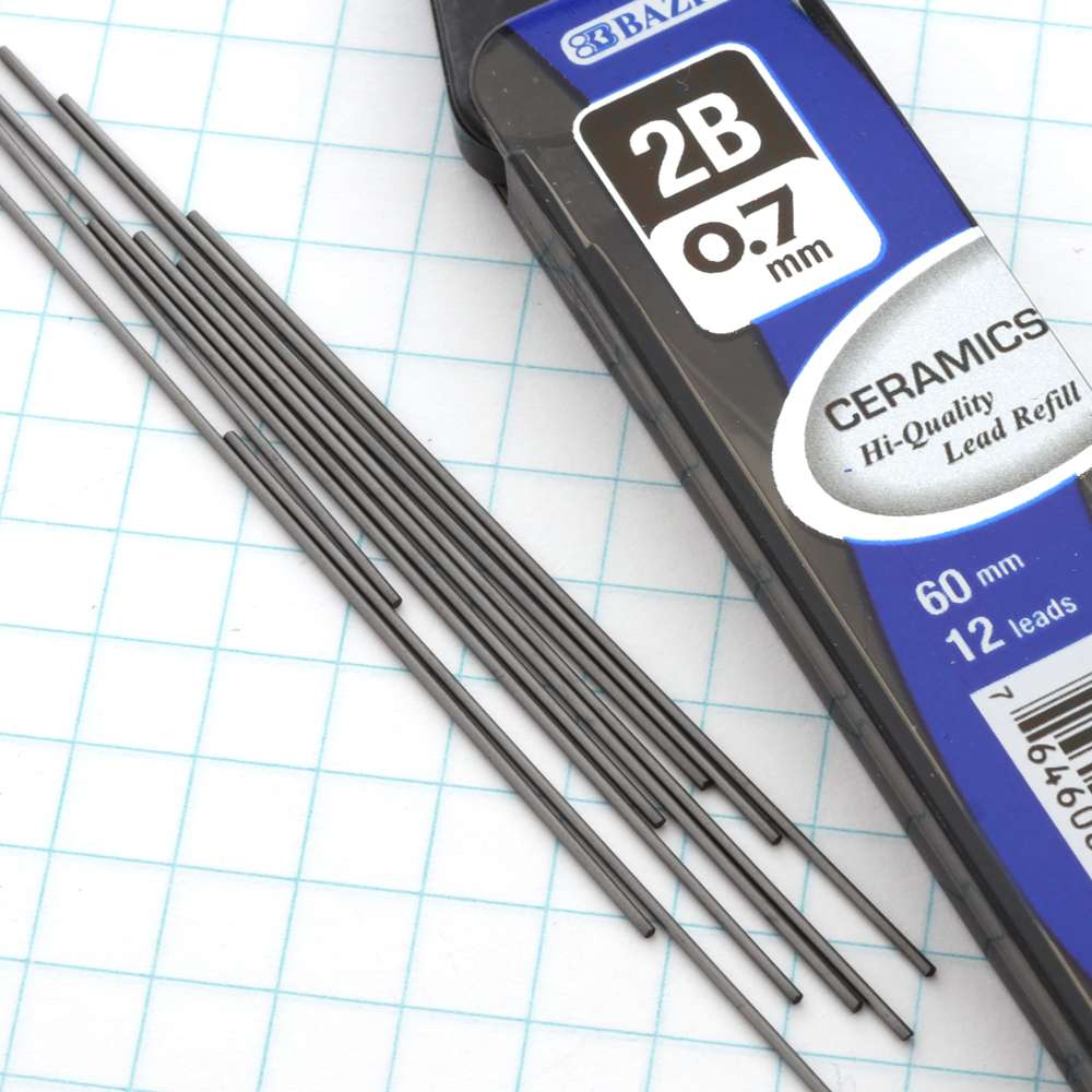 12 Ct. 0.7 mm Ceramics High-Quality Mechanical Pencil Lead (3/Pack)