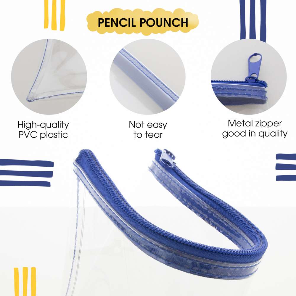 11" x 5" Clear Pencil Pouch