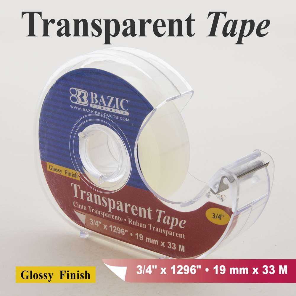 3/4" X 1296" Transparent Tape w/ Dispenser