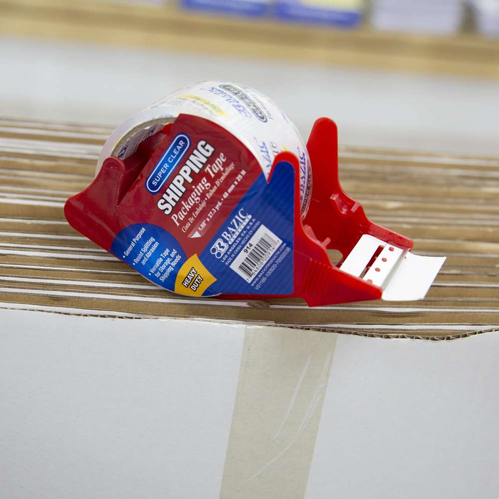 1.88" x 27.3 Yards Super Clear Heavy Duty Shipping Packaging Tape with Dispenser
