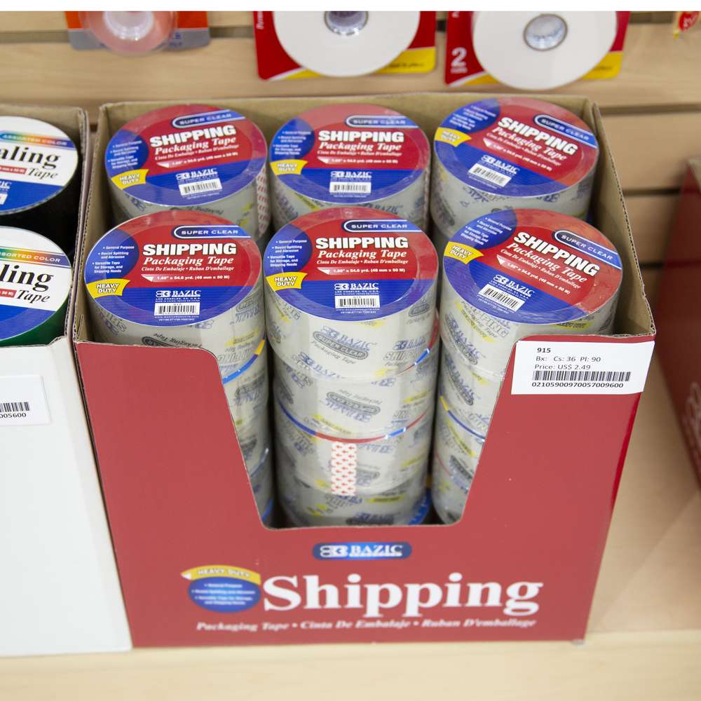 1.88" x 54.6 Yards Super Clear Heavy Duty Shipping Packaging Tape