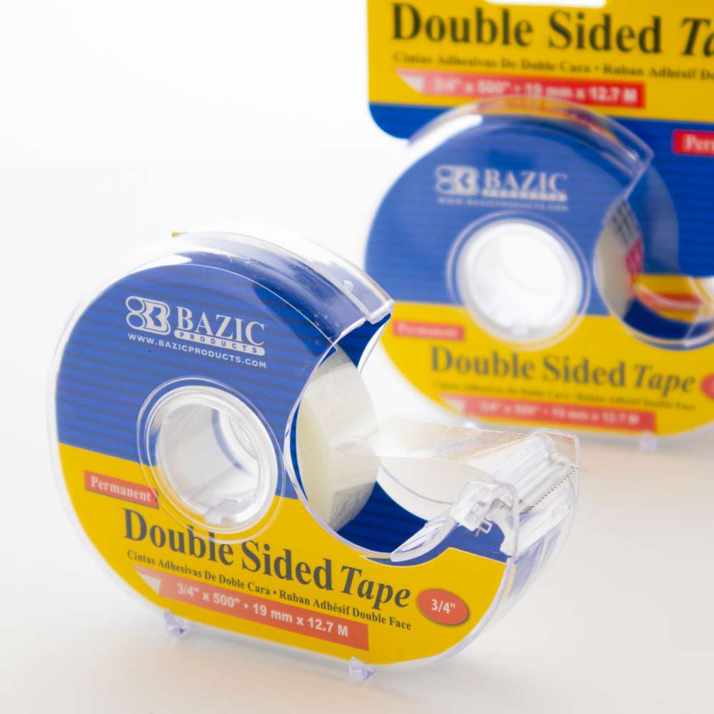 3/4" X 500" Double Sided Permanent Tape w/ Dispenser