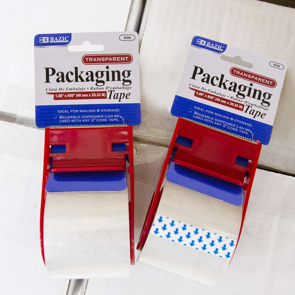 1.88" X 800" Clear Packaging Tape w/ Dispenser