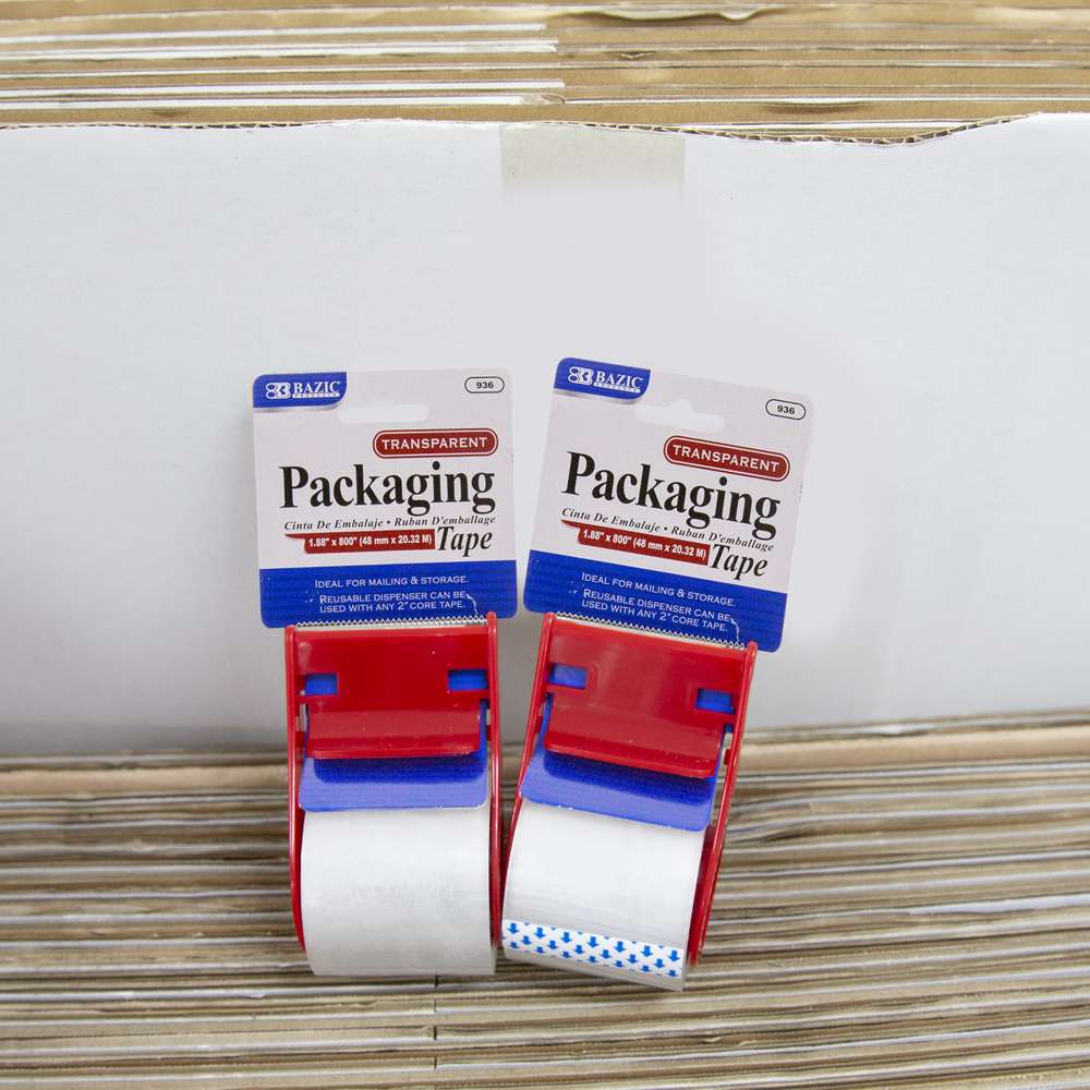1.88" X 800" Clear Packaging Tape w/ Dispenser