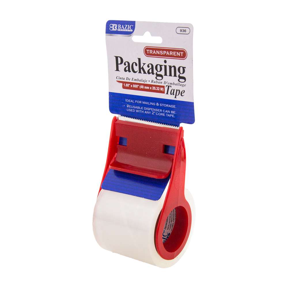 1.88" X 800" Clear Packaging Tape w/ Dispenser