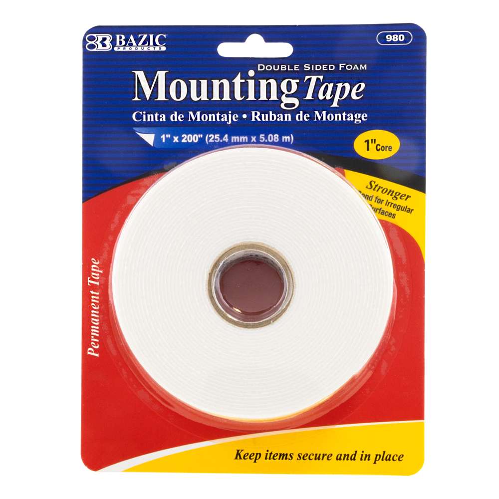 1" X 200" Double Sided Foam Mounting Tape