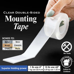 Double Sided Clear Mounting Tape 1" X 60"
