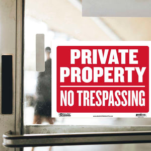 9" X 12" Private Property No Trespassing Sign
