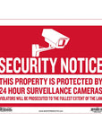 9" x 12" Security Notice Sign