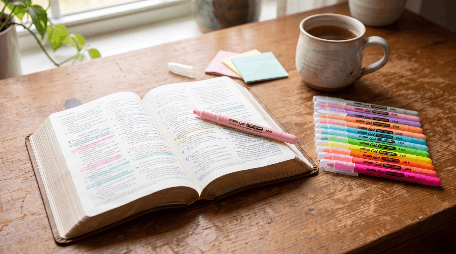 Bible Study Supplies: The Best No-Bleed Highlighters and Pens