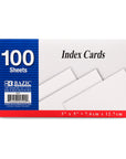 Unruled White Index Card 3" X 5" 100 Ct.