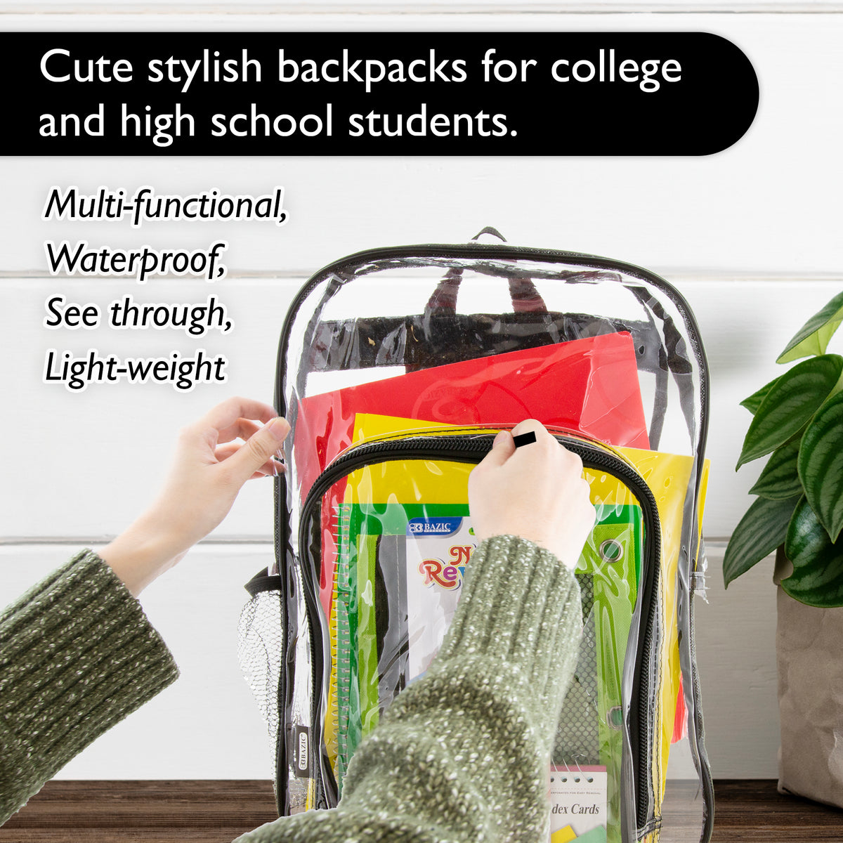 17 in Clair Clear Backpack, Stadium Approved