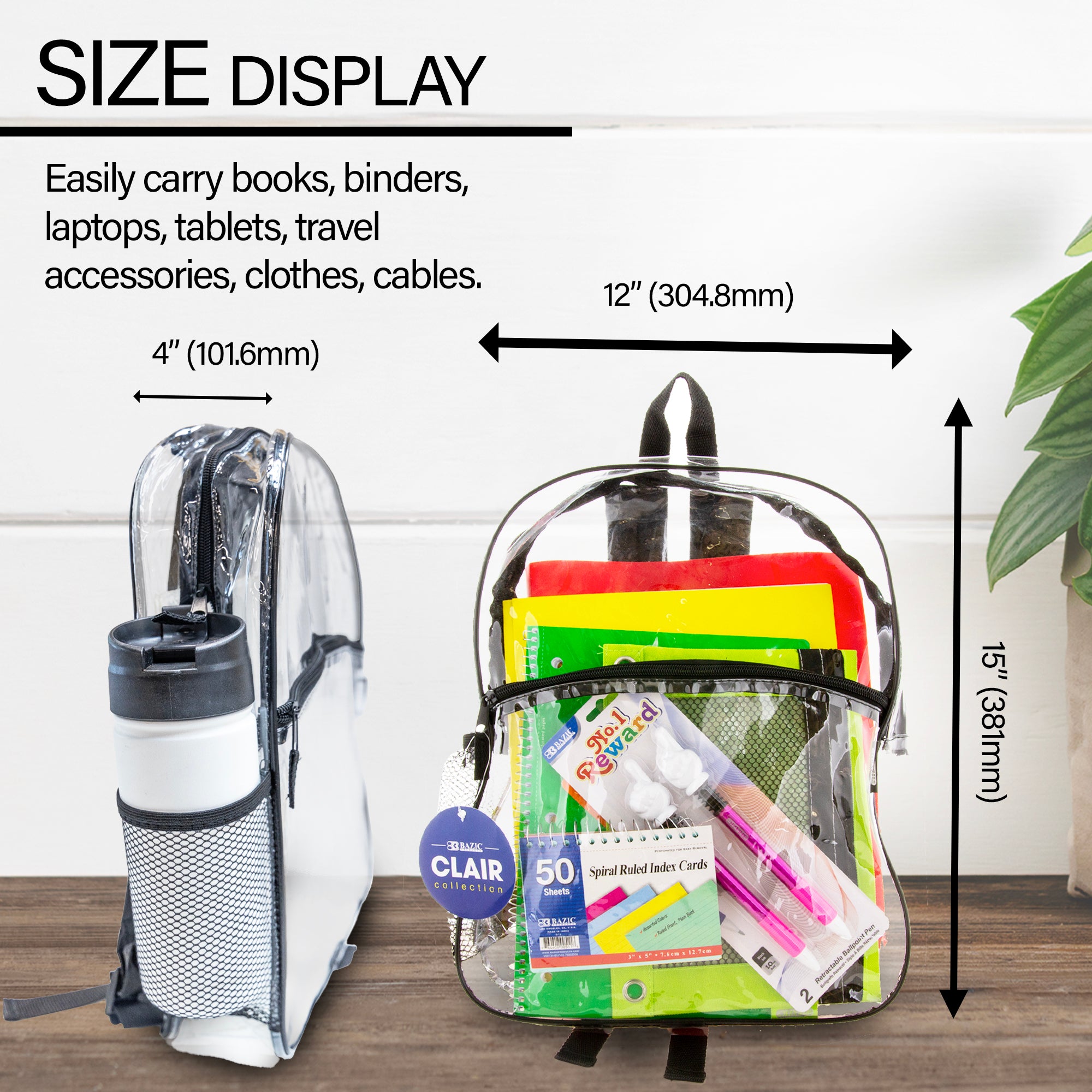 15&quot; Clair Clear Backpack