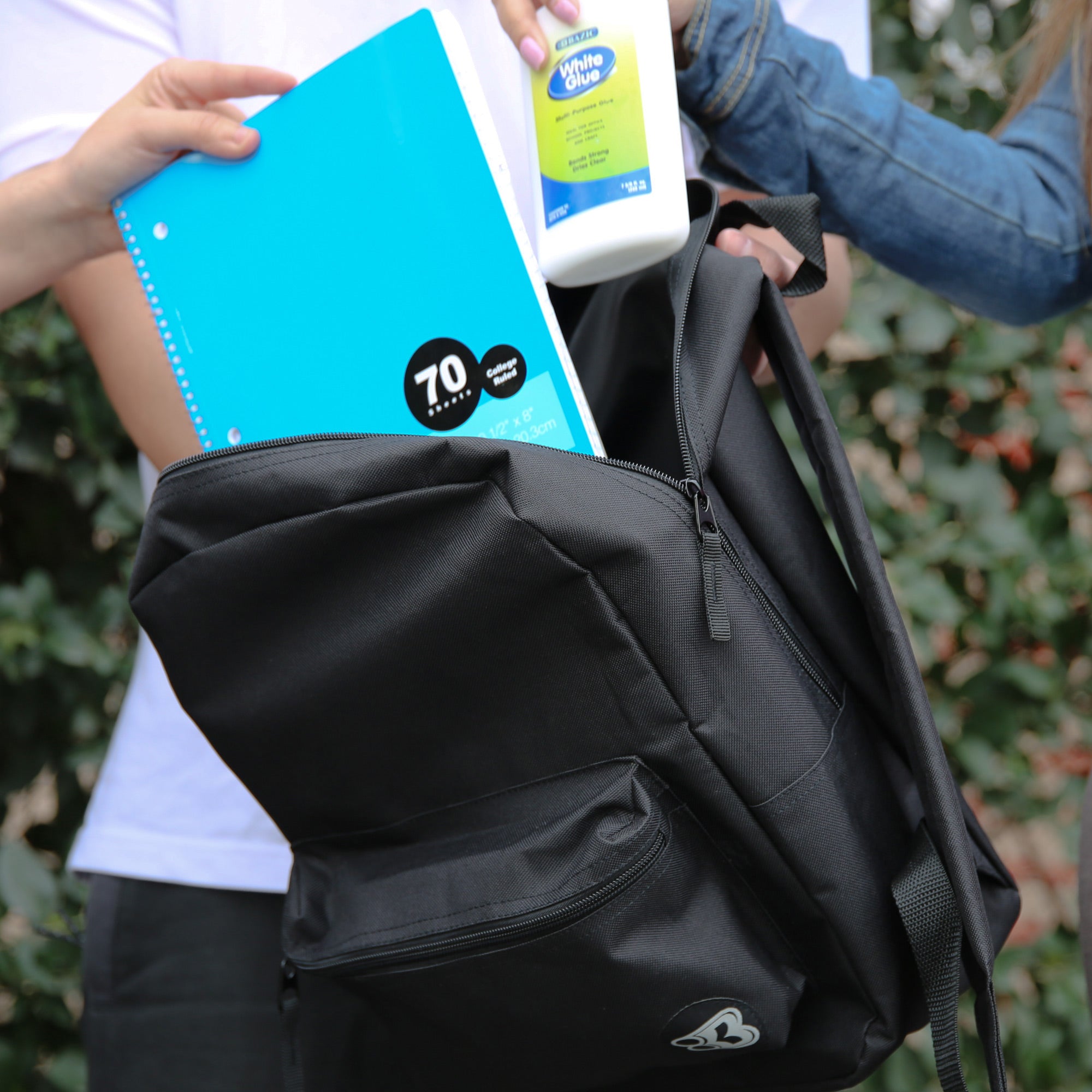 Backpack, Red School Backpack With Front Pocket