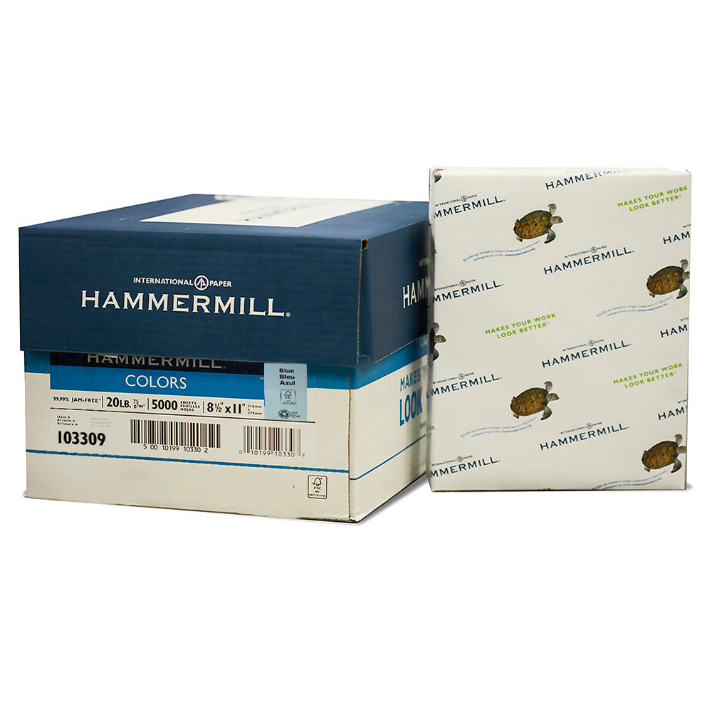 Hammermill Colors Print Paper, 20lb, 11 x 17, Blue, 500/Ream