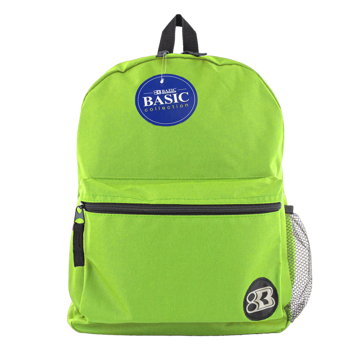 BAZIC Lime Green Basic School Backpack, 16 Inch Book Bag