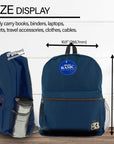 16" Navy Blue Basic Backpack