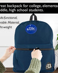 16" Navy Blue Basic Backpack