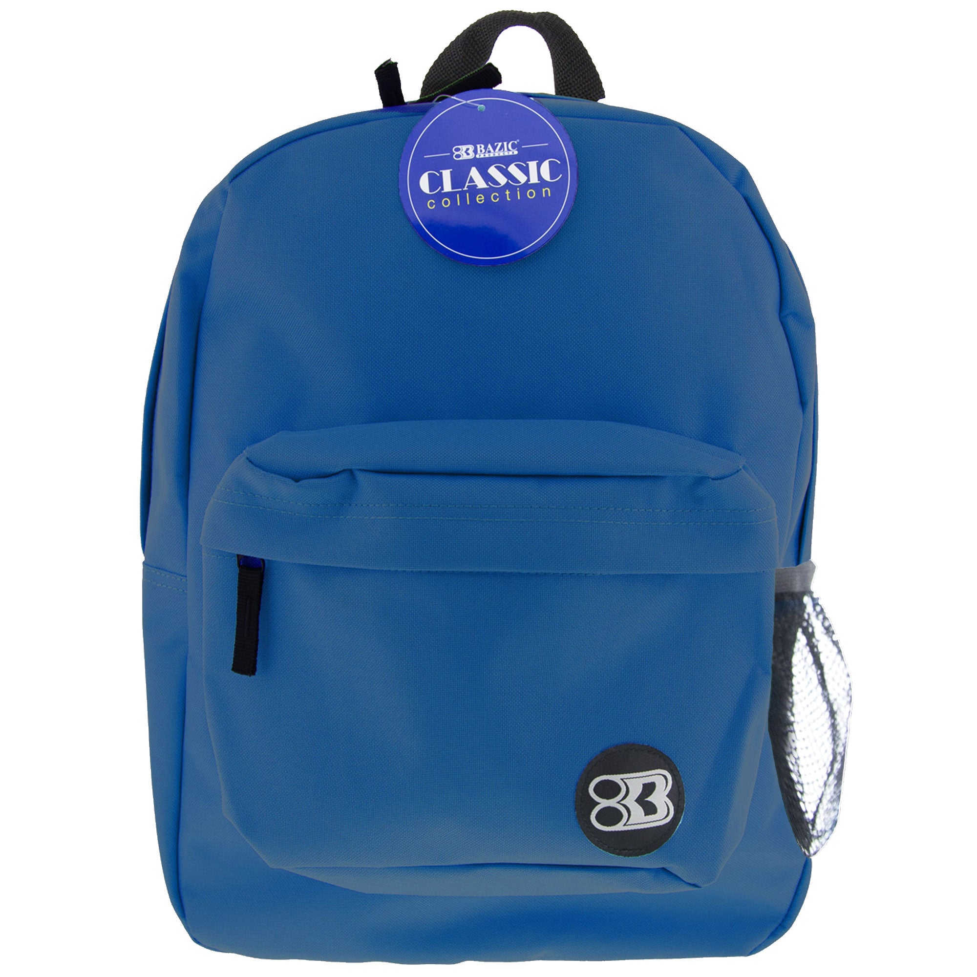 Blue Classic School Backpack, 17 Inch Book Bag