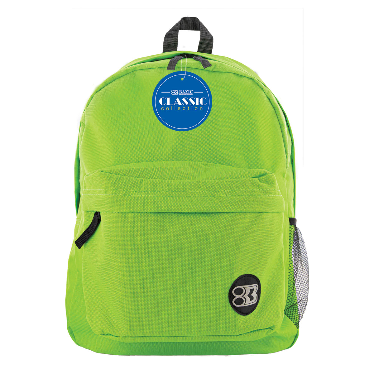 BAZIC Lime Green Classic School Backpack, 17 Inch Book Bag