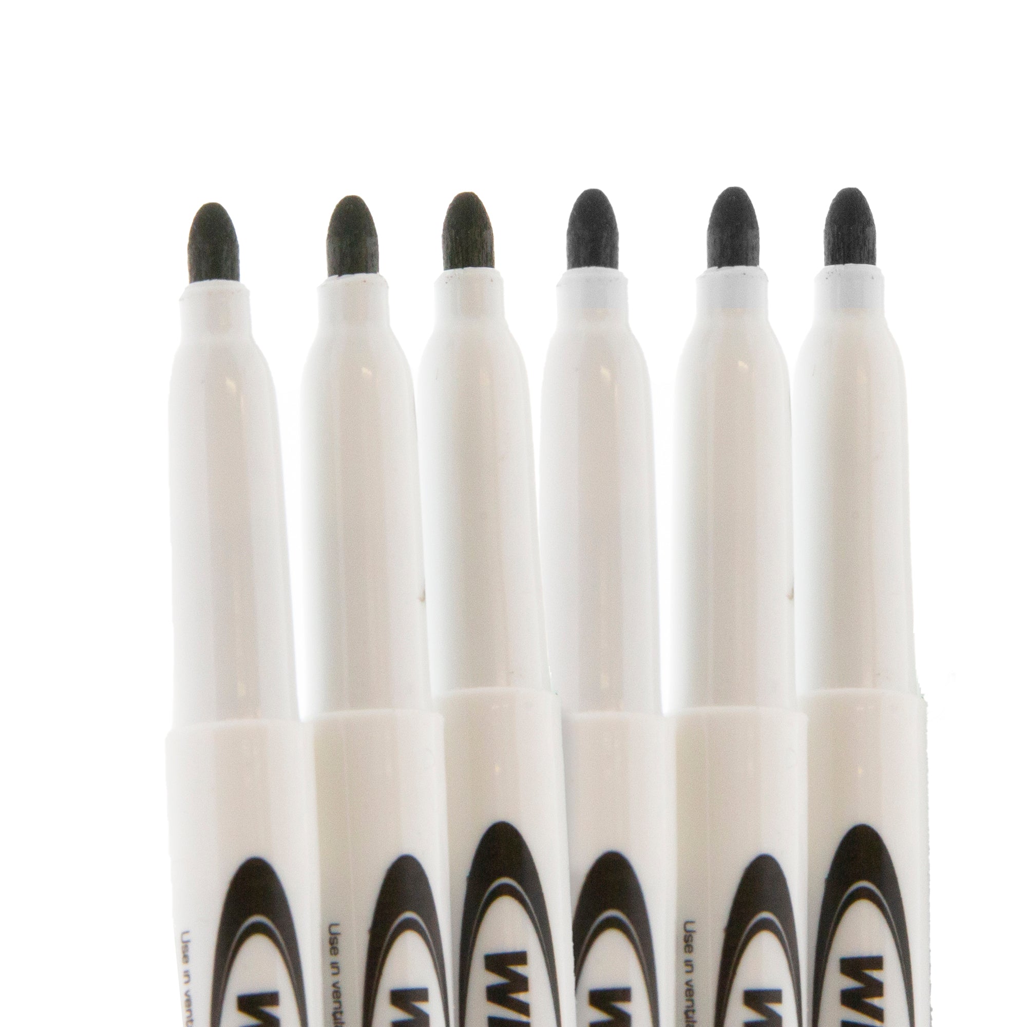 Dry-Erase Markers, Fine Point, Black, 4 Count