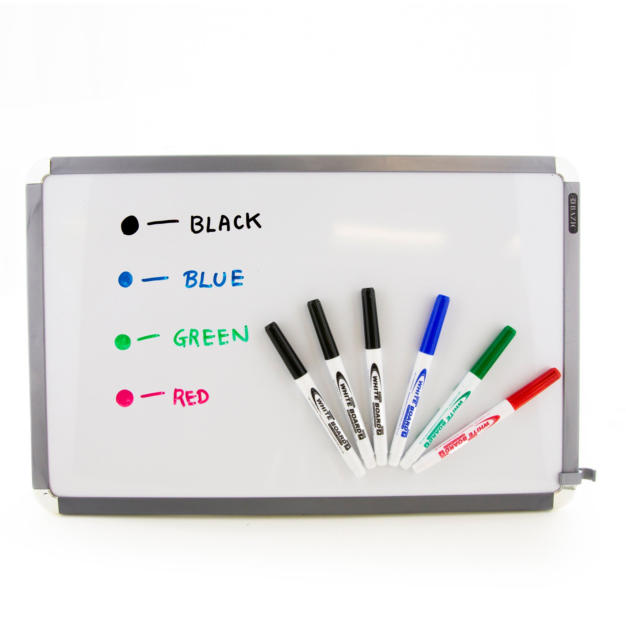 Dry Erase Markers, Fine Point, Assorted Colors, 6-Count