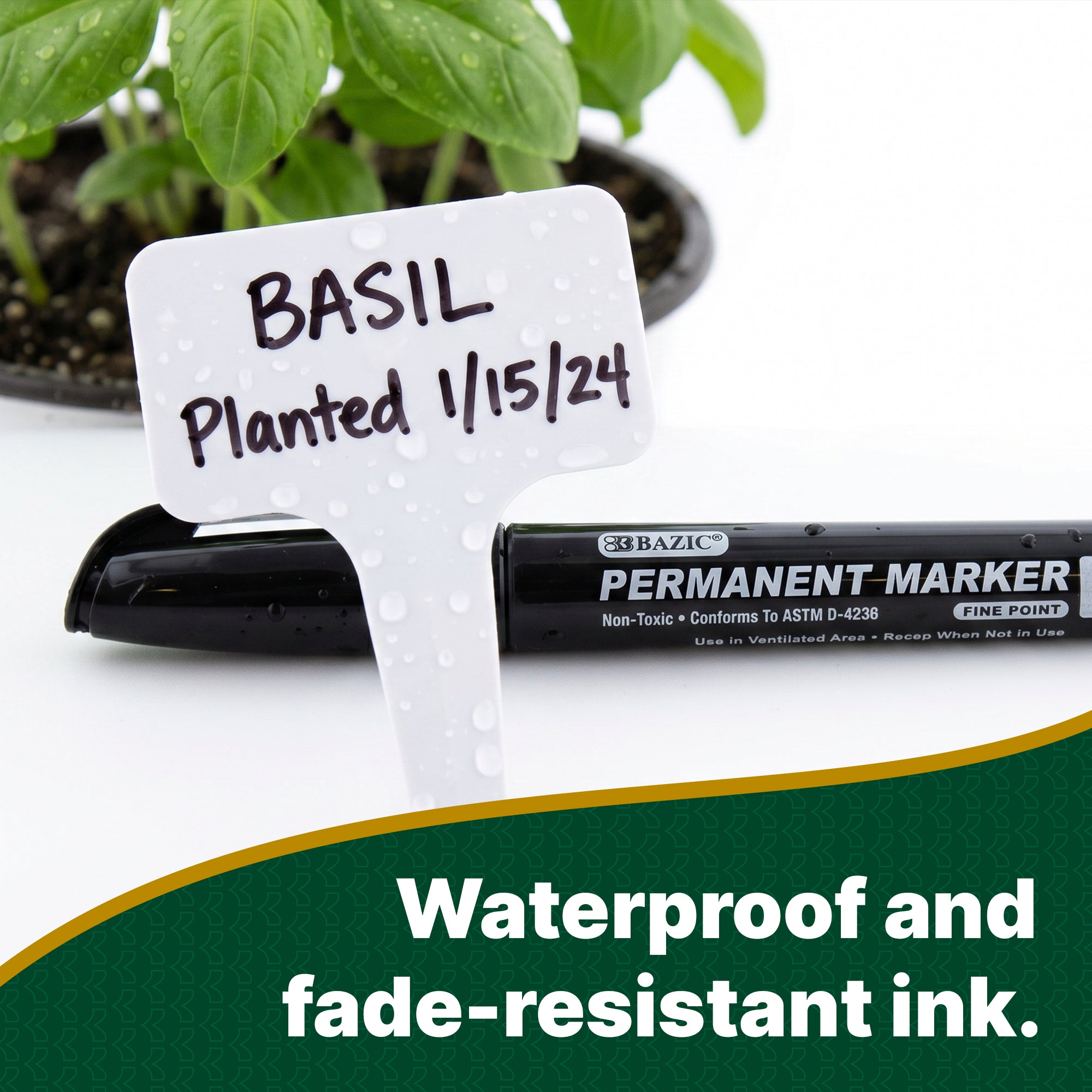 Black Fine Tip Permanent Markers, Pocket Clip