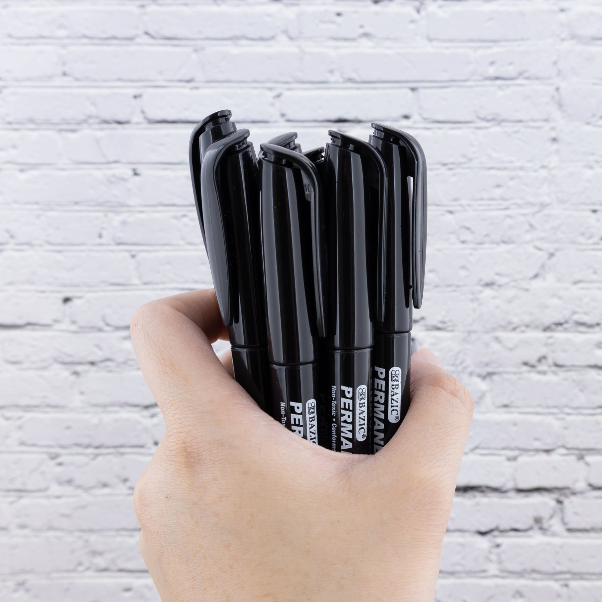 Black Fine Tip Permanent Markers, Pocket Clip