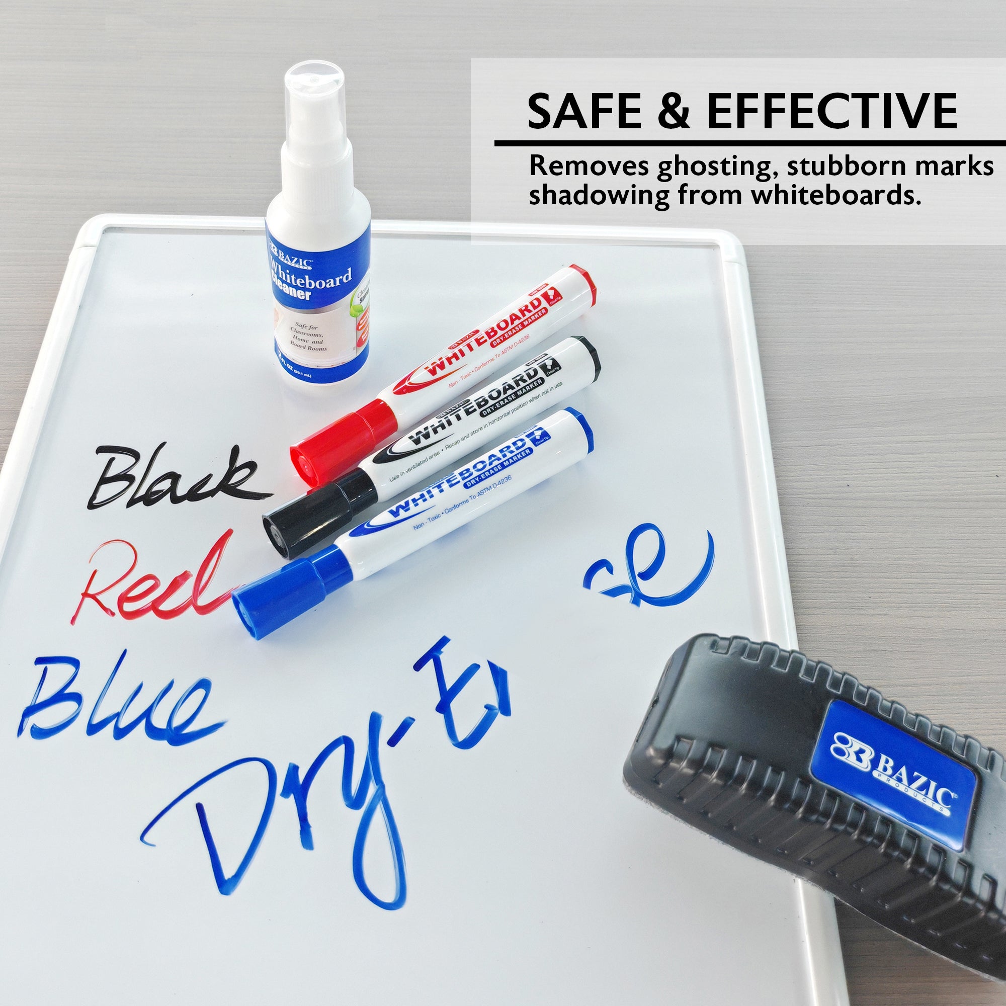 Red, Blue, Black Dry Erase Markers, Chisel Tip, 5 Count