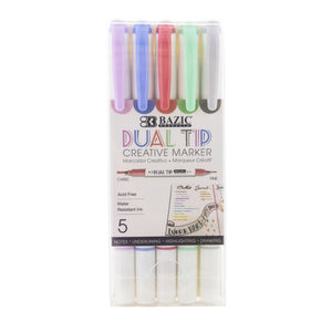 Dual Tip Creative Markers 5 Colors