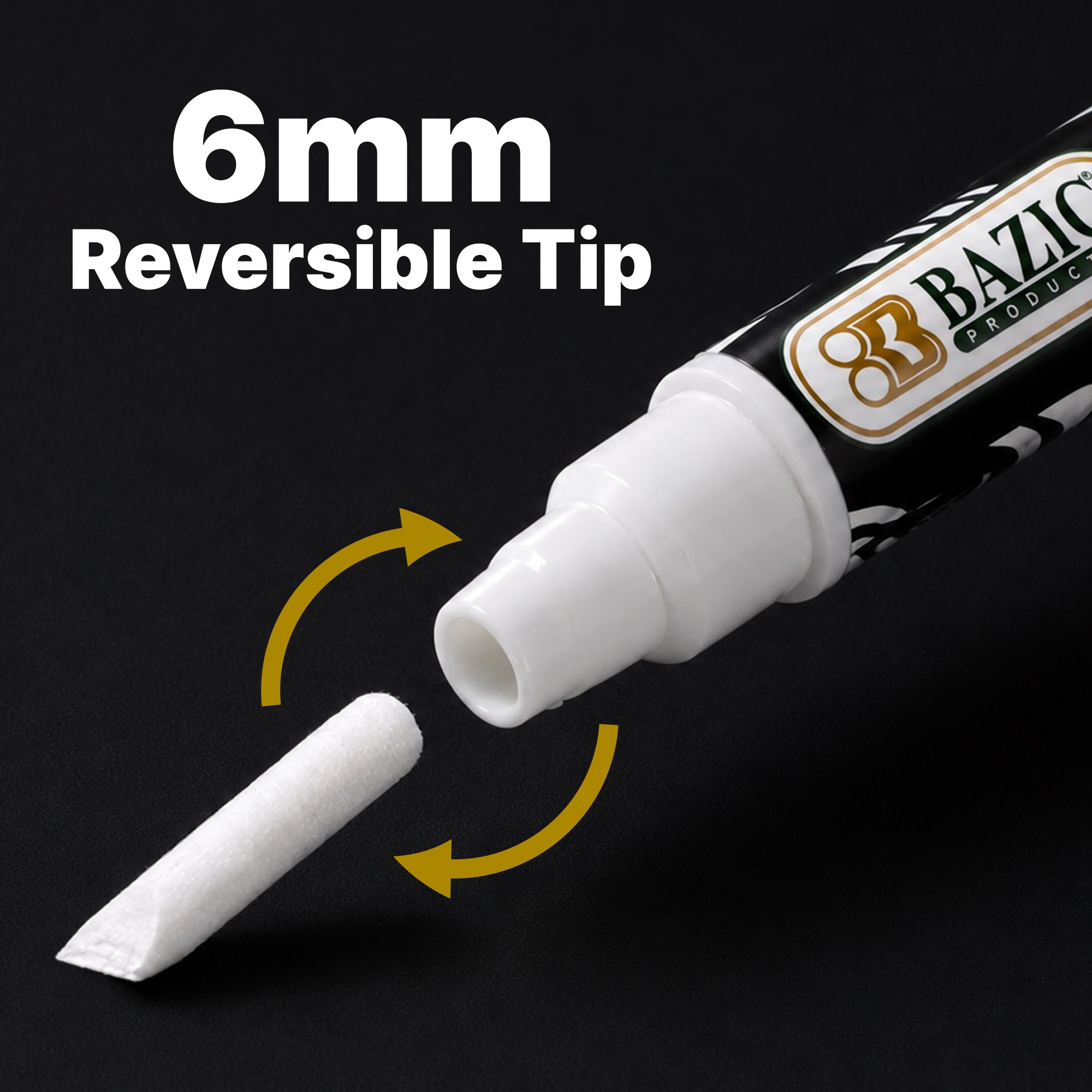 White Liquid Chalk Marker, Reversible Tip, Wet-Erase
