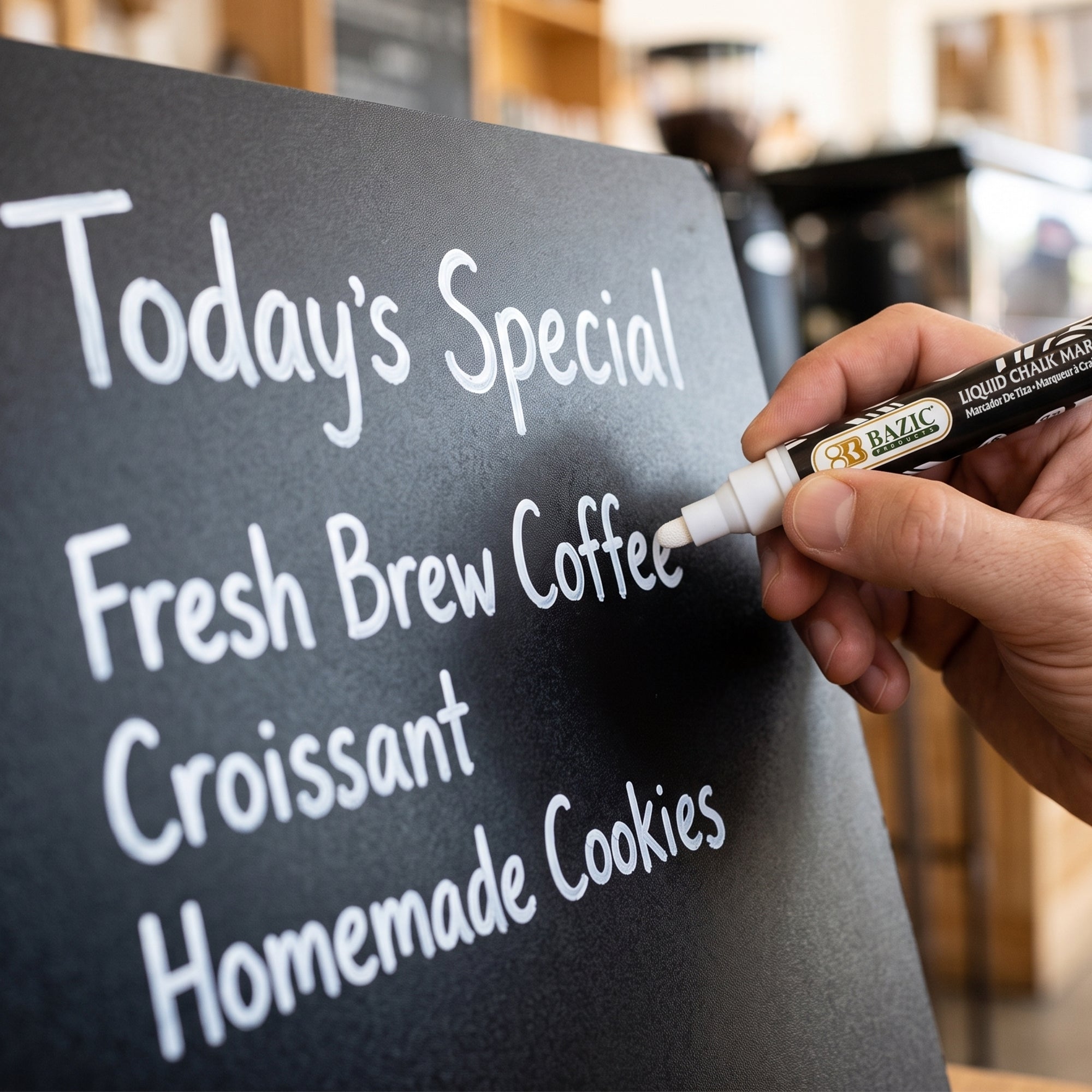 White Liquid Chalk Marker, Reversible Tip, Wet-Erase