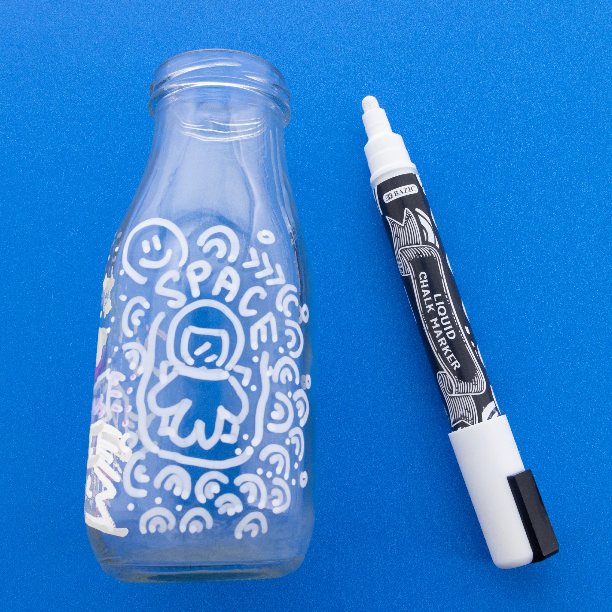 White Liquid Chalk Markers, Reversible Tip, 1 Count
