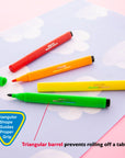 8 Colors Jumbo Triangle Washable Markers
