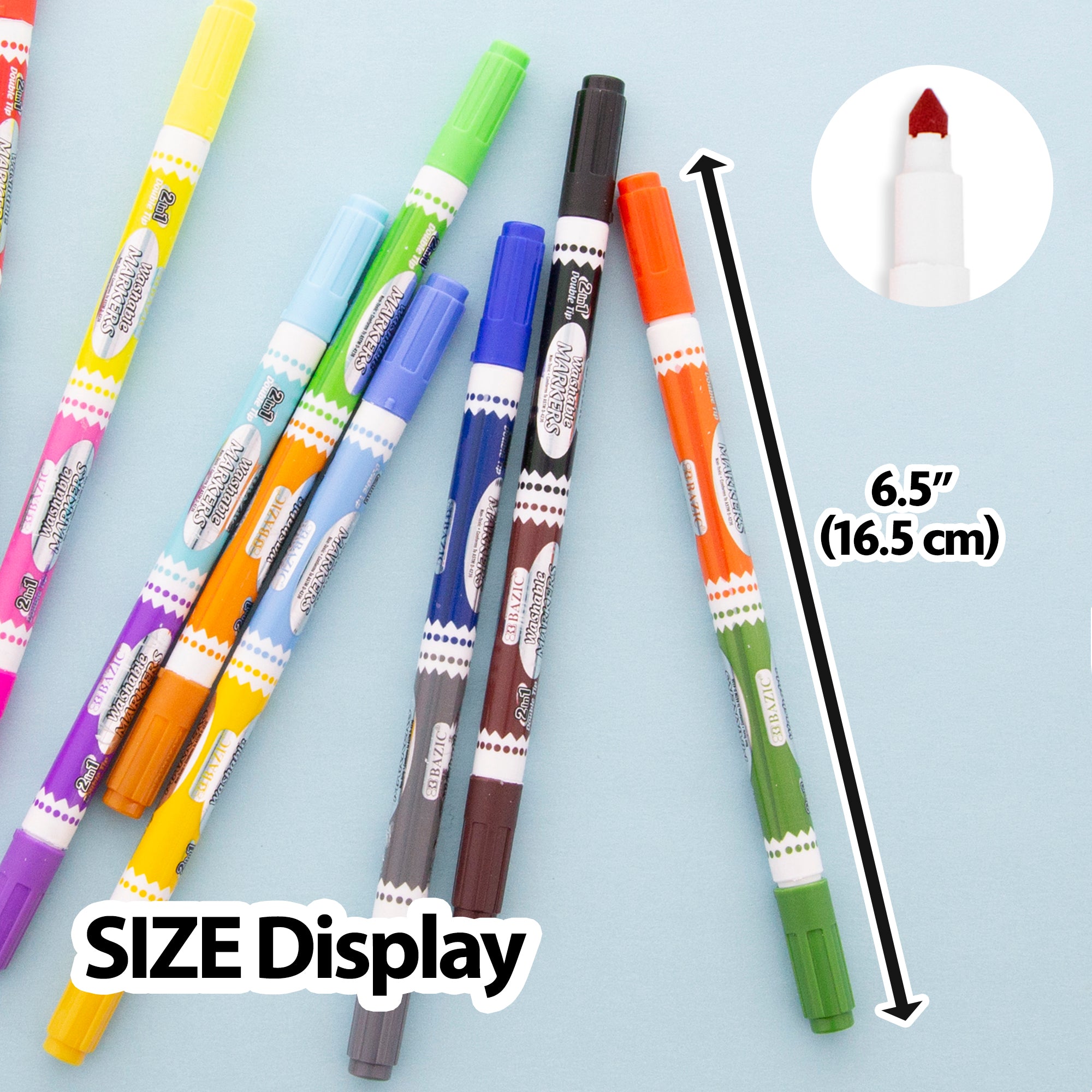 8 Double-Tip Washable Markers