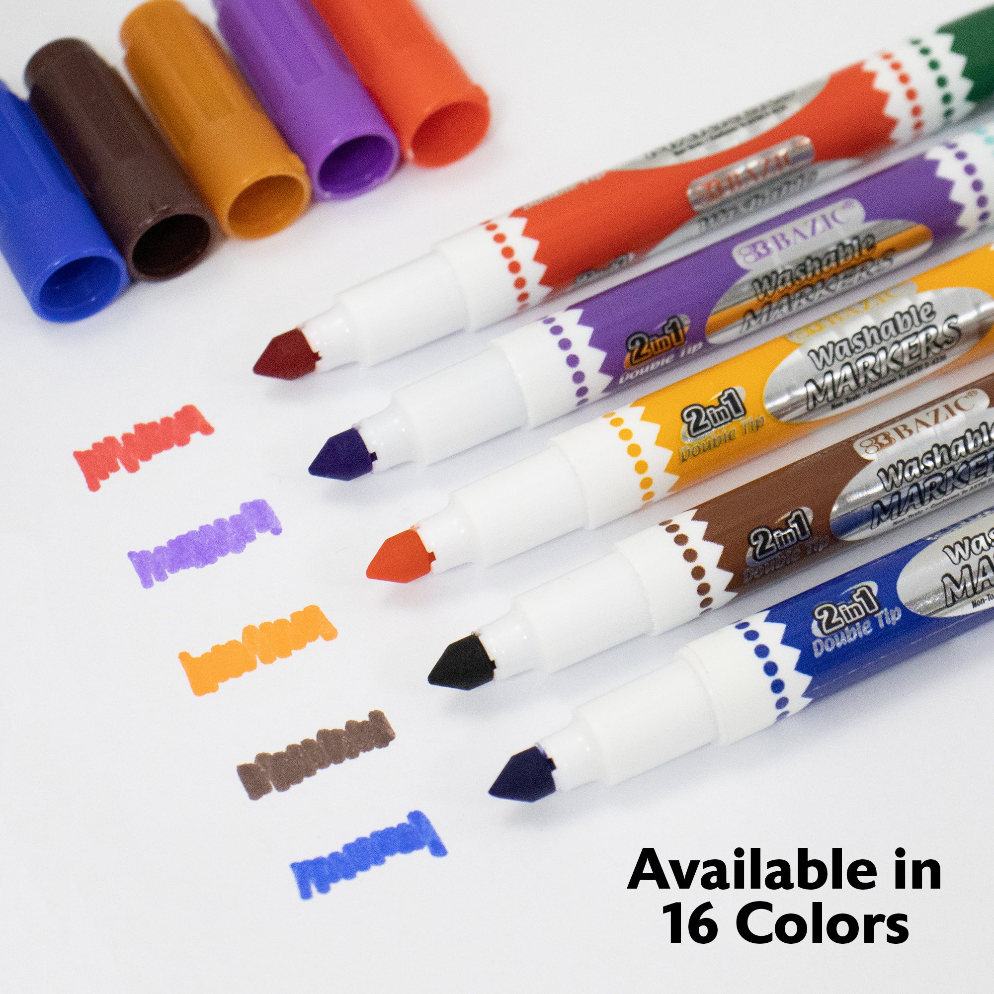 8 Double-Tip Washable Markers