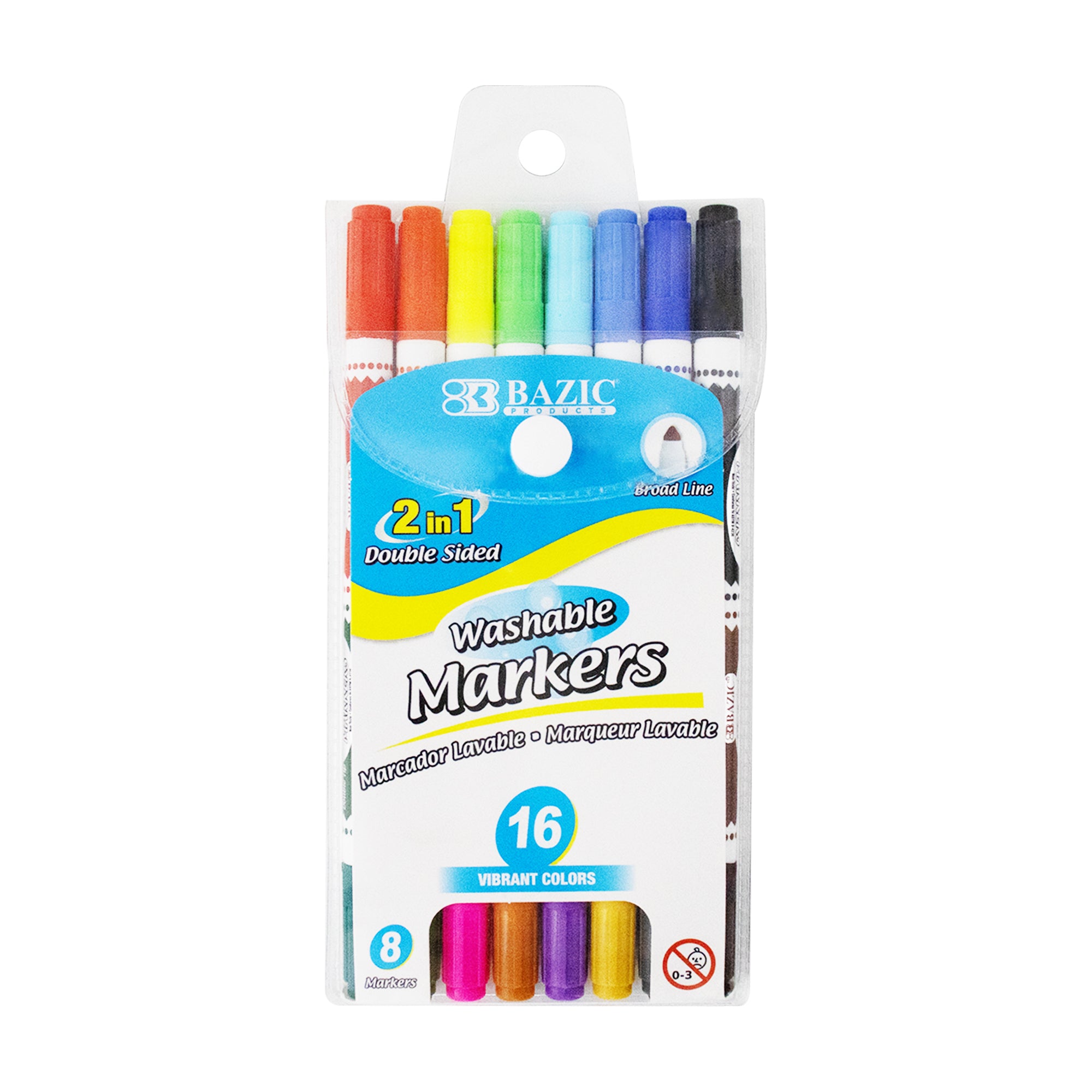 8 Double-Tip Washable Markers