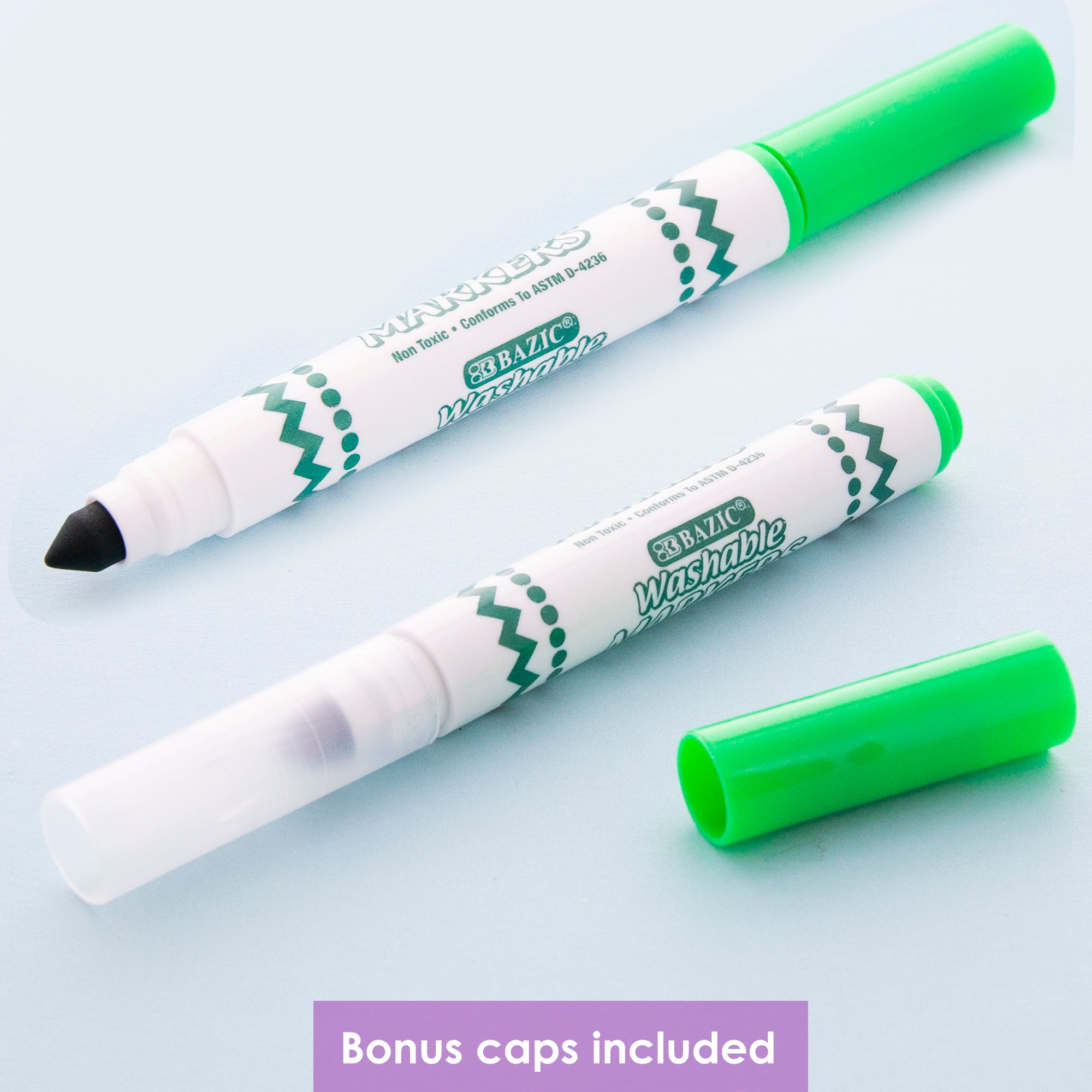 8 Colors Washable Markers, Broad Line, 200 Count