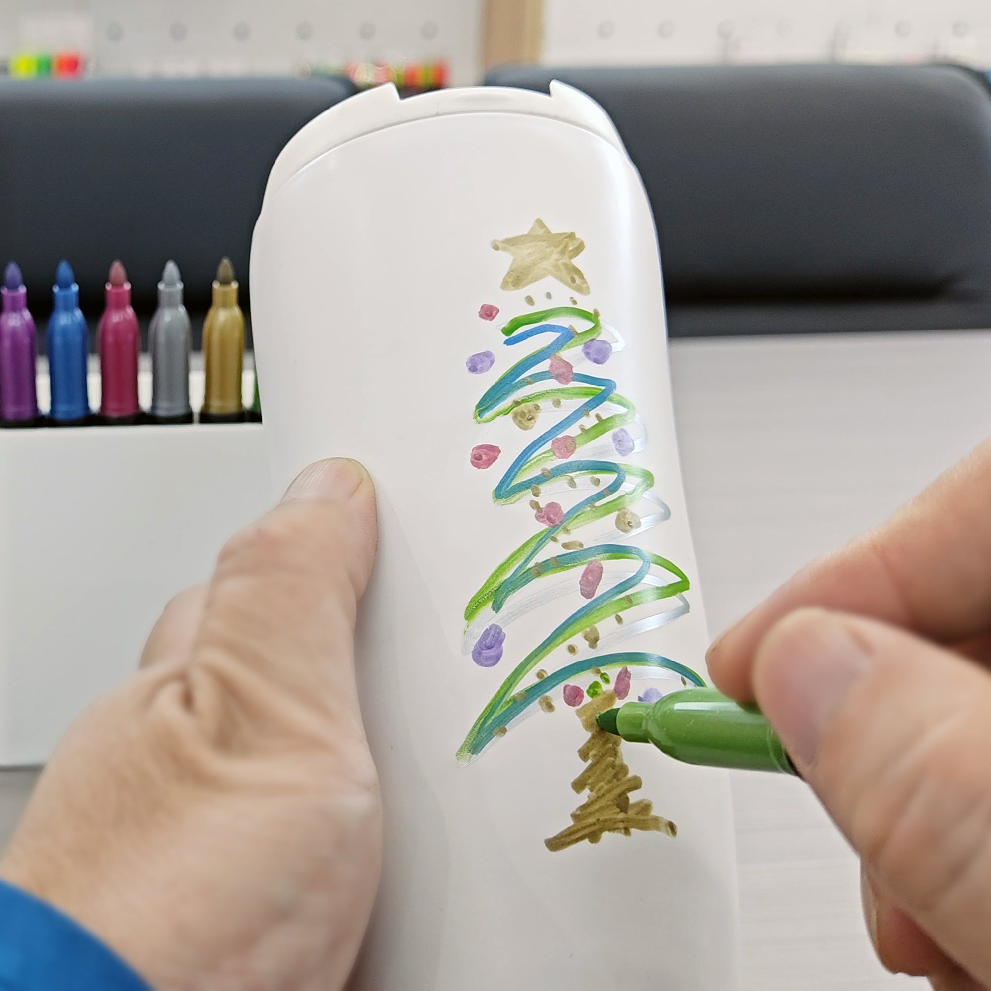 6 Colors Metallic Markers, Bullet Tip