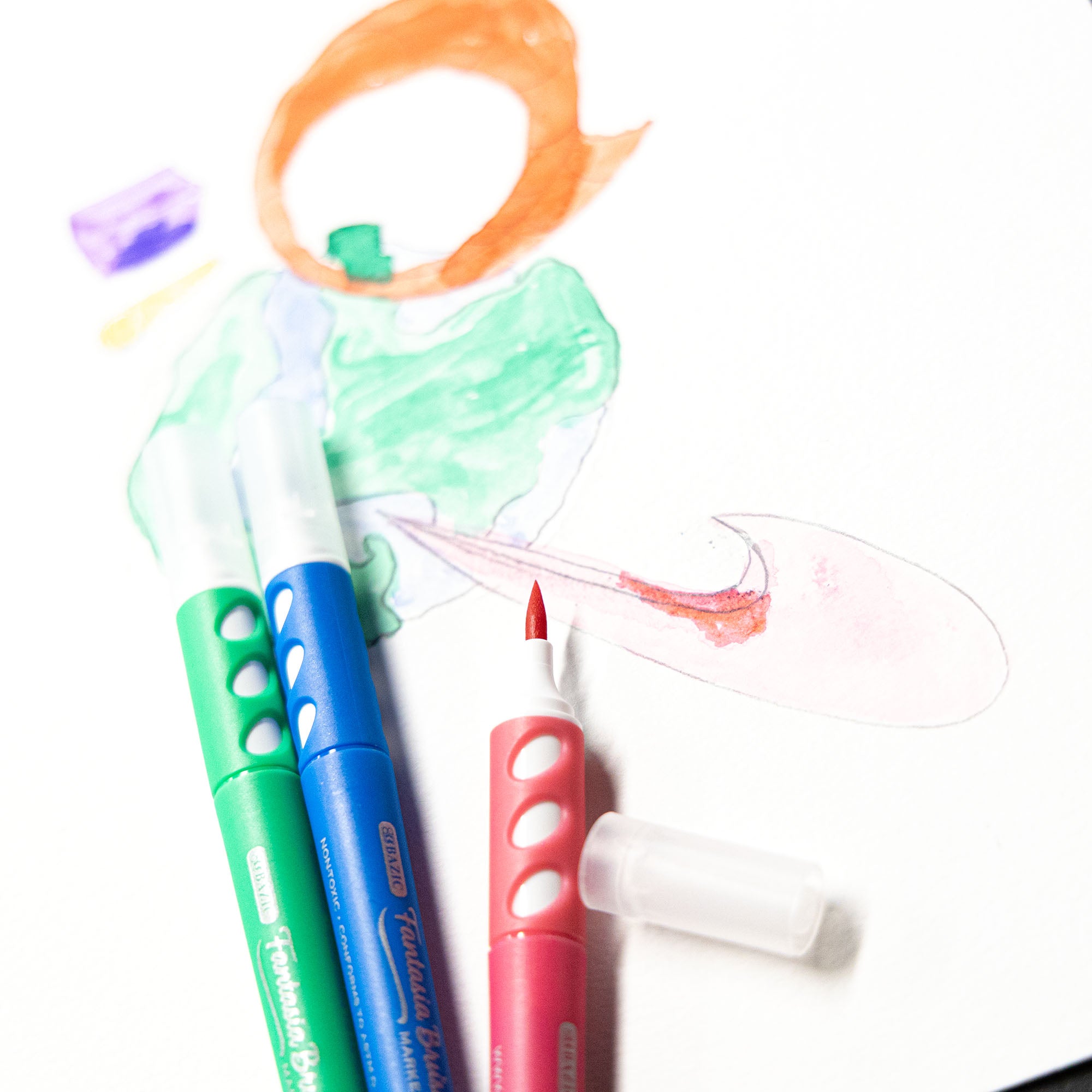 Fantasia 12 Colors Washable Brush Markers