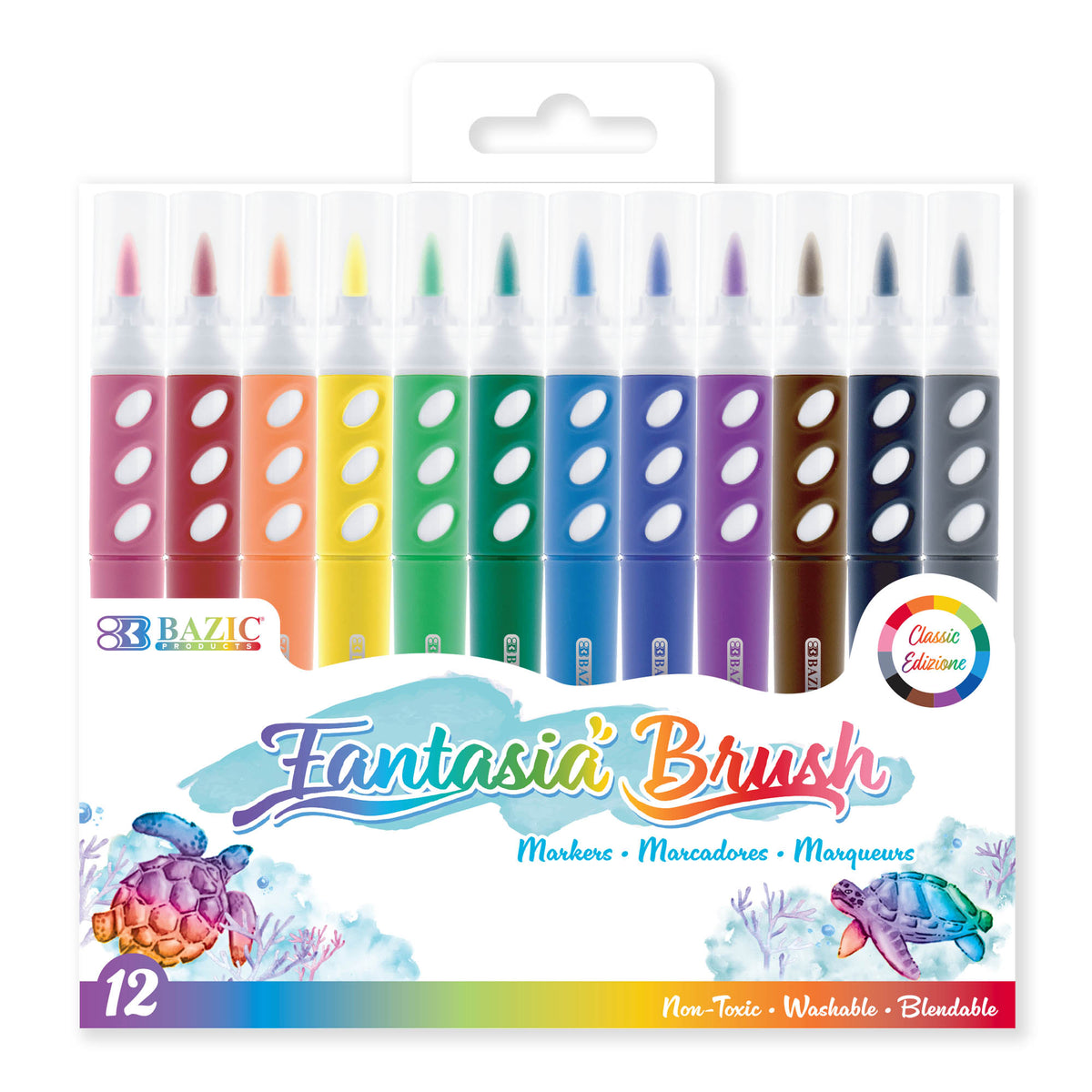 Fantasia 12 Colors Washable Brush Markers