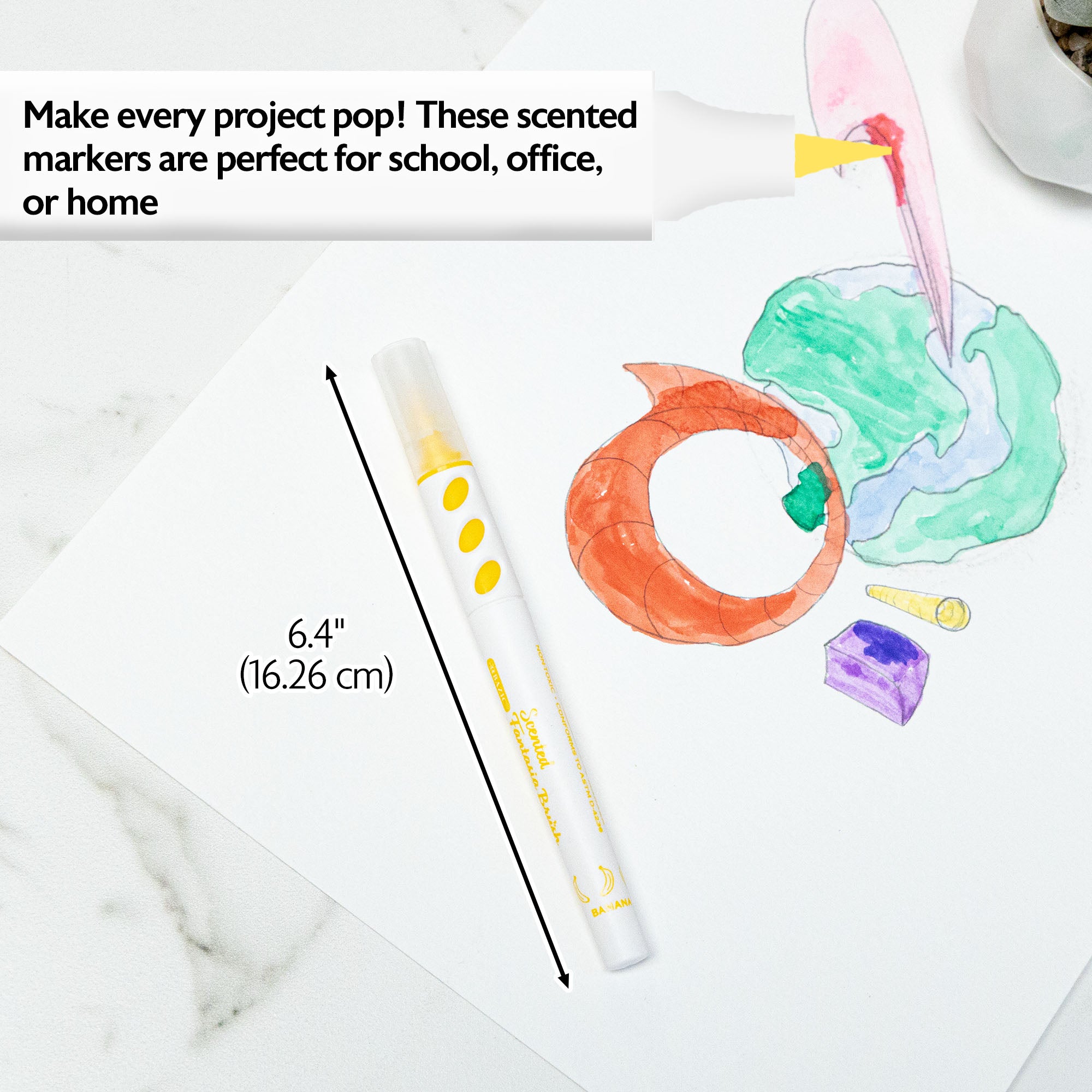 Fantasia 12 Colors Washable Brush Markers