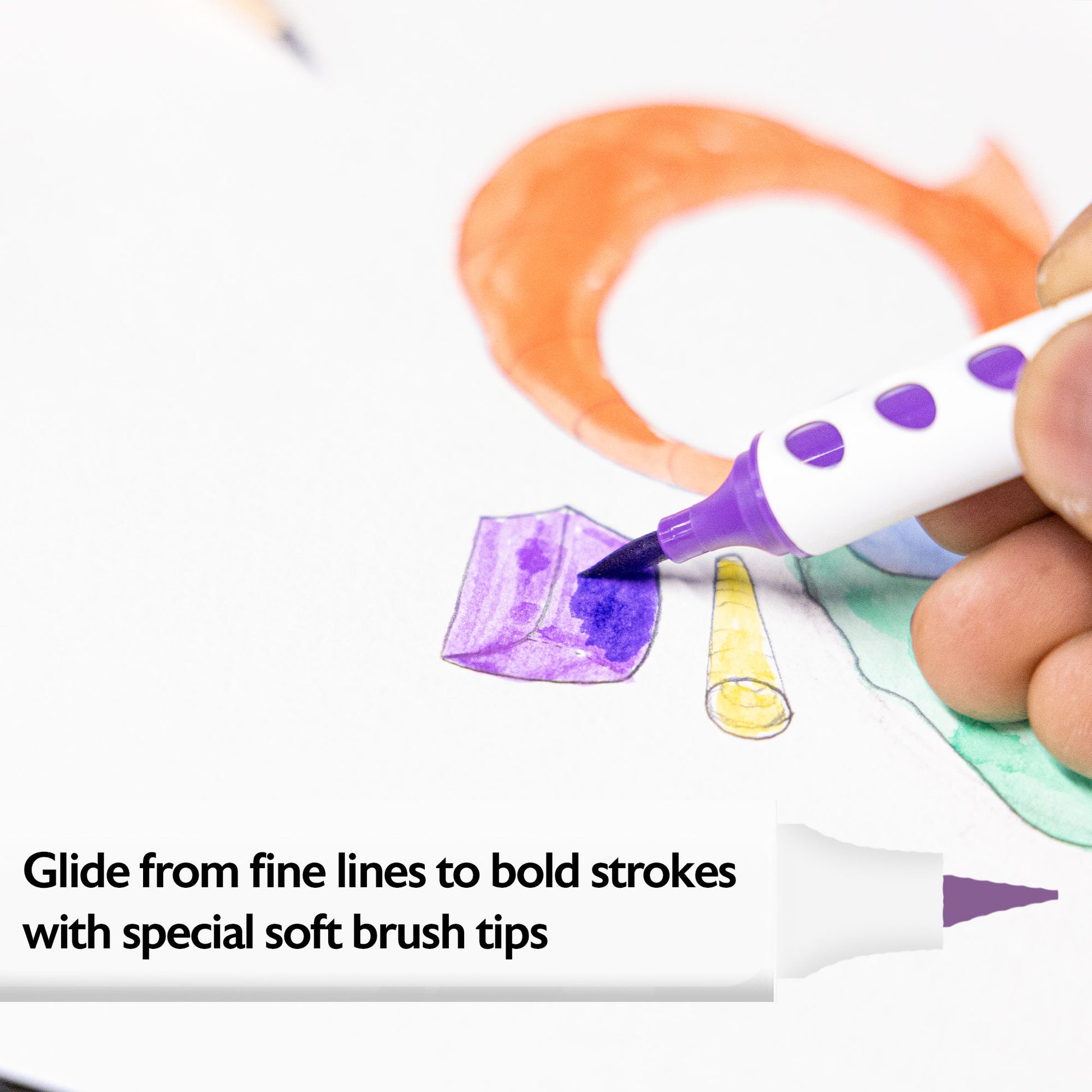 Fantasia 12 Colors Washable Brush Markers