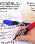 Assorted Colors Double-Tip Permanent Markers (3/Pack)