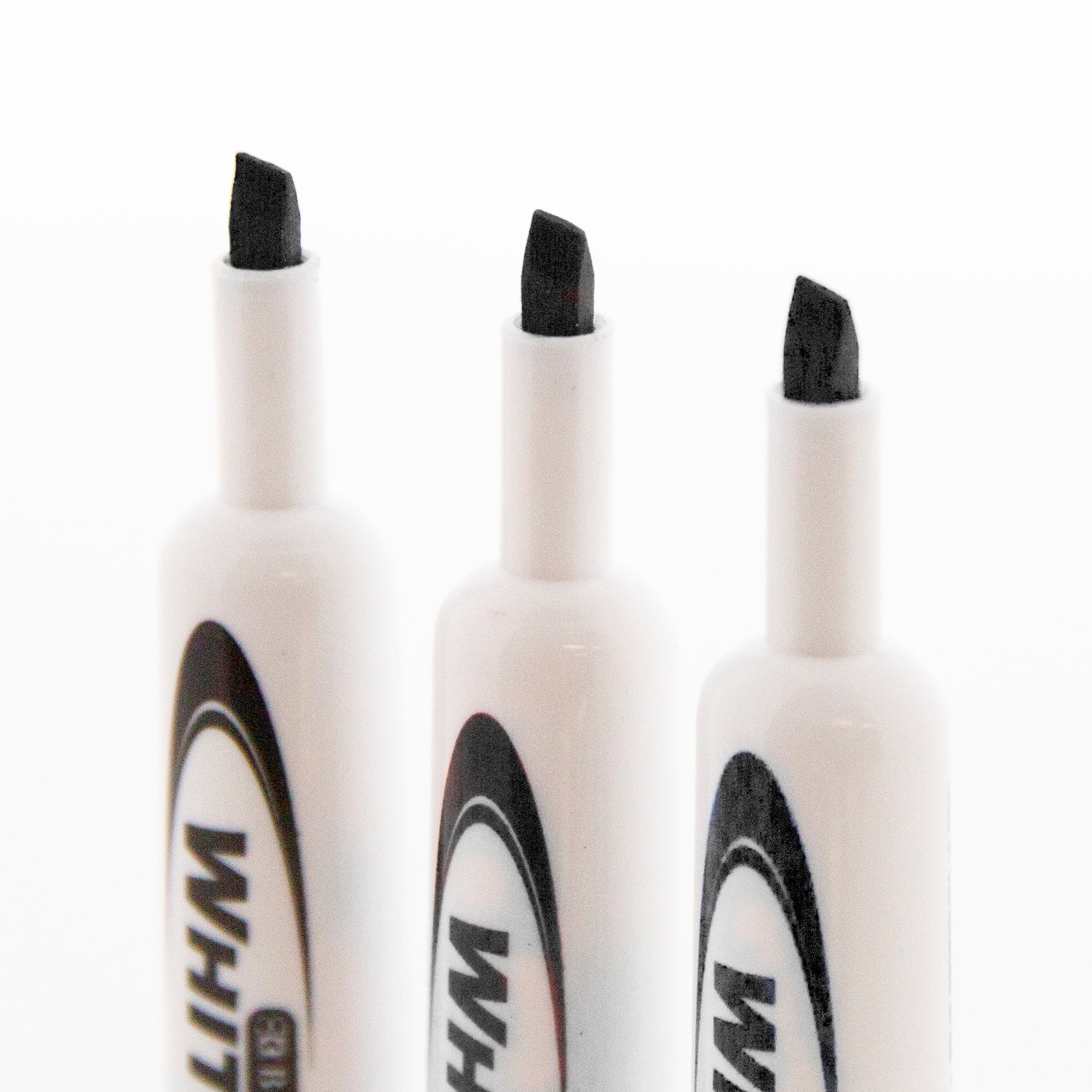 Black Dry Erase Markers, Chisel Tip, 3 Count