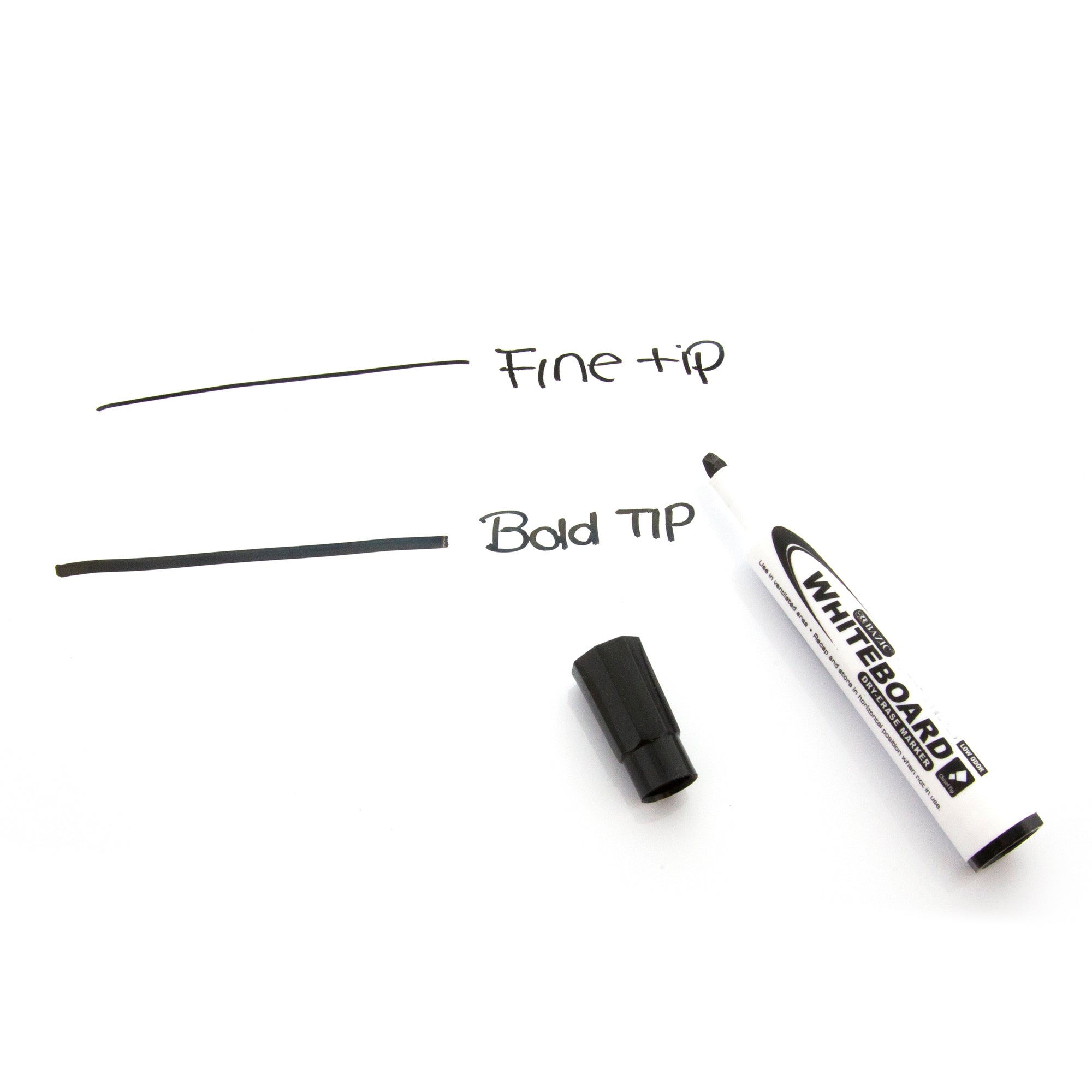 Black Dry Erase Markers, Chisel Tip, 3 Count